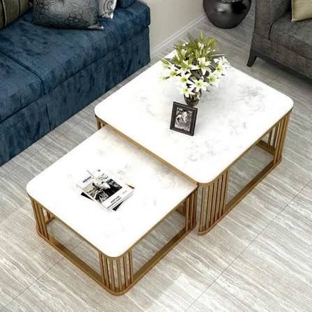 Luxury Fluted White Center Table