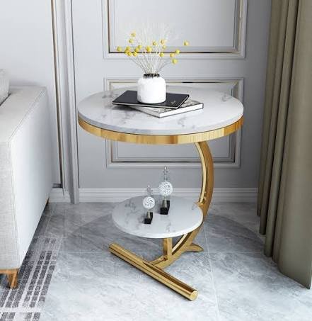 Luxury Fluted Pillar Side Table